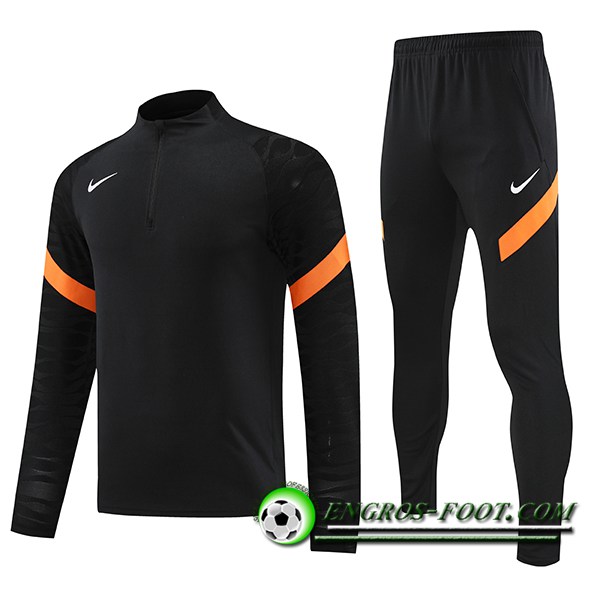 Ensemble Survetement de Foot Nike Noir/Orange 2023/2024