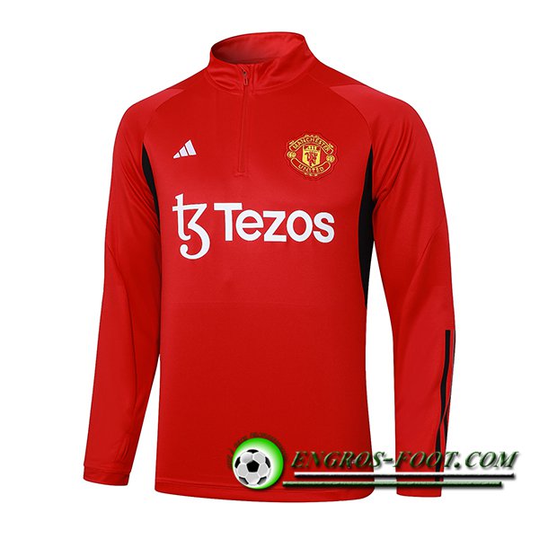 Sweatshirt Training Manchester United Rouge/Noir 2023/2024