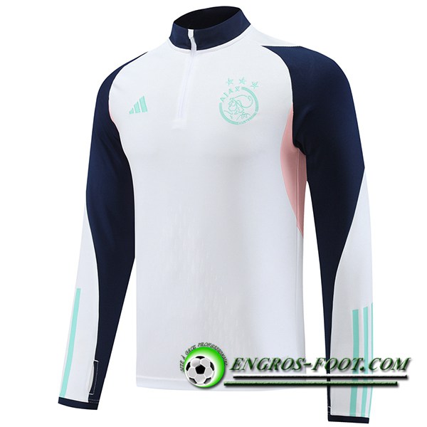 Sweatshirt Training Ajax Blanc/Noir 2023/2024