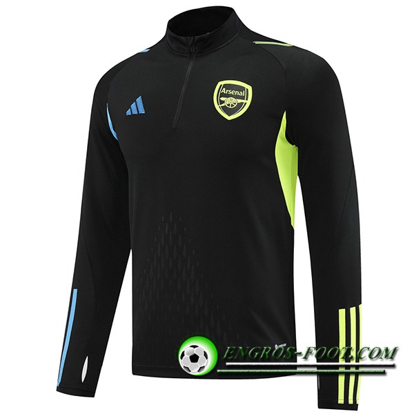 Sweatshirt Training Arsenal Noir/Vert 2023/2024