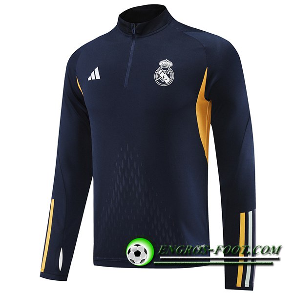 Sweatshirt Training Real Madrid Bleu/Jaune 2023/2024