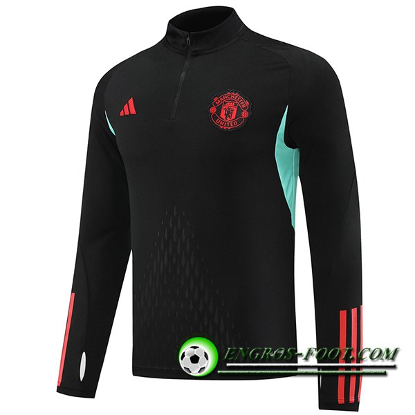 Sweatshirt Training Manchester United Noir/Bleu/Rouge 2023/2024