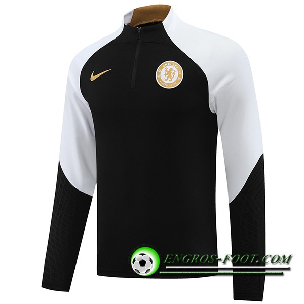 Sweatshirt Training FC Chelsea Noir/Blanc 2023/2024