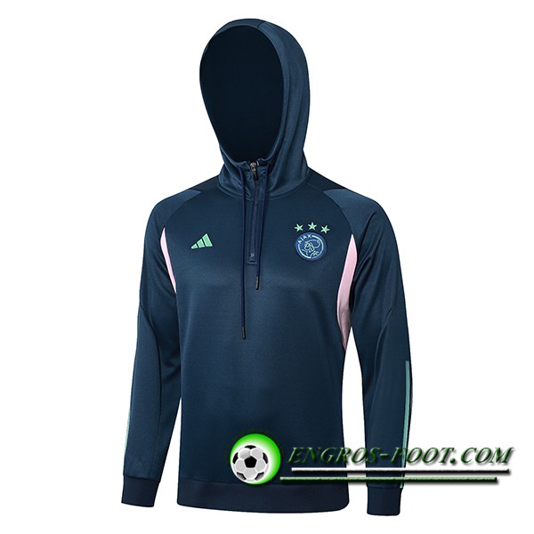 Sweatshirt Training Capuche Ajax Bleu/Rose/Vert 2023/2024