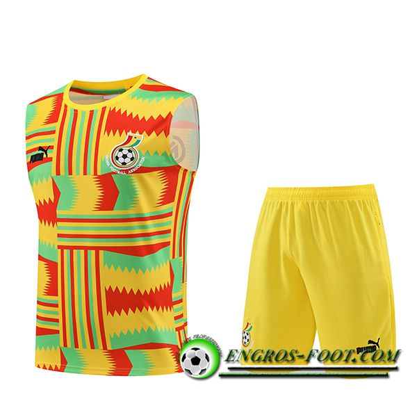 Ensemble Training Debardeur + Shorts Ghana Jaune/Rouge/Vert 2023/2024