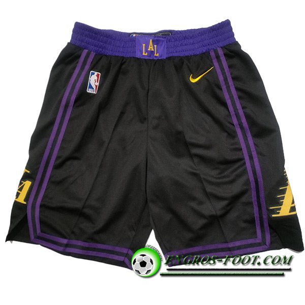 Shorts NBA Los Angeles Lakers 2023/24 Noir/Pourpre -03