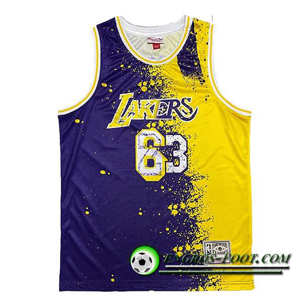 Maillot Los Angeles Lakers (JAMES #23) 2023/24 Pourpre/Jaune -02