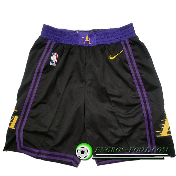 Shorts NBA Los Angeles Lakers 2023/24 Noir/Pourpre -02