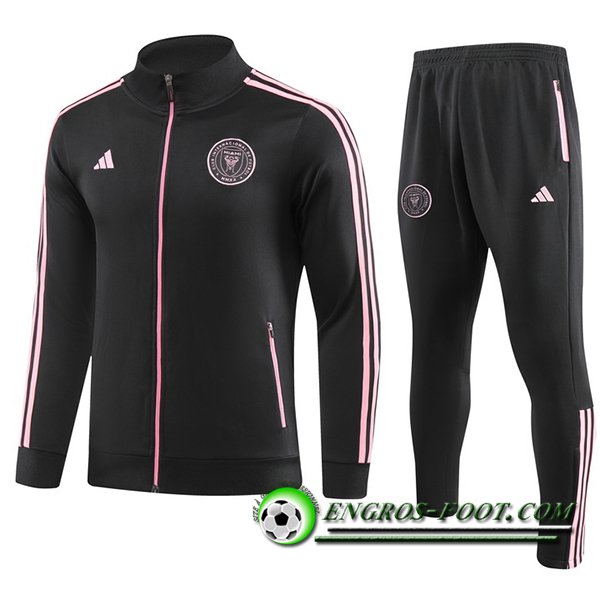 Ensemble Survetement de Foot Veste Foot Inter Miami CF Noir 2023/2024