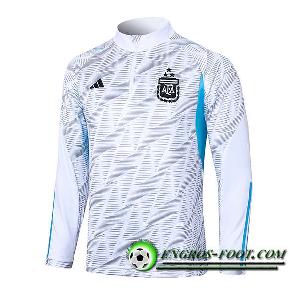 Sweatshirt Training Argentine Blanc/Gris/Bleu 2023/2024