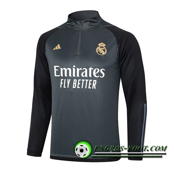 Sweatshirt Training Real Madrid Gris/Noir 2023/2024