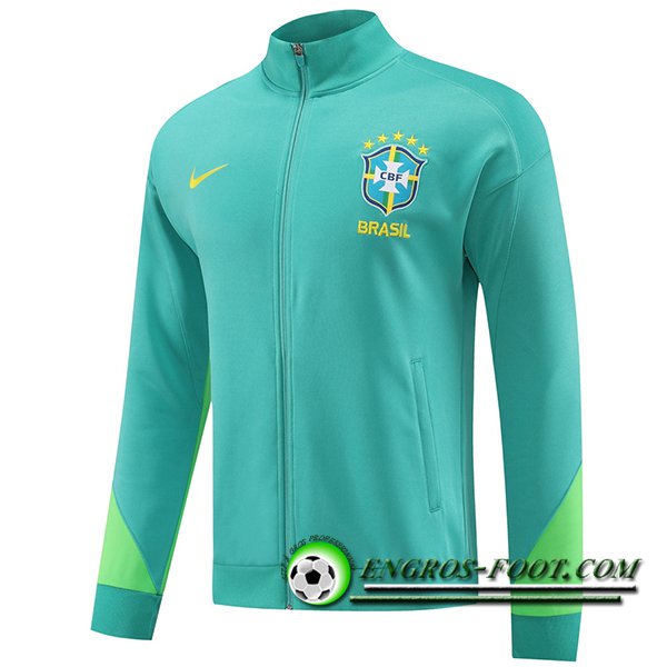 Veste Foot Brésil Vert/Bleu 2023/2024