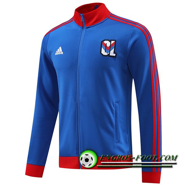 Veste Foot Lyon Rouge/Bleu 2023/2024