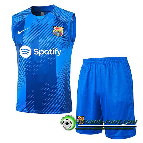 Ensemble Training Debardeur + Shorts FC Barcelone Bleu 2023/2024 -06