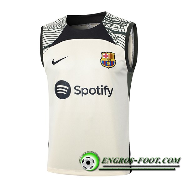 Training Debardeur FC Barcelone Beige/Noir 2023/2024