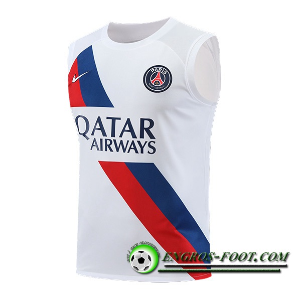 Training Debardeur PSG Blanc/Rouge/Bleu 2023/2024