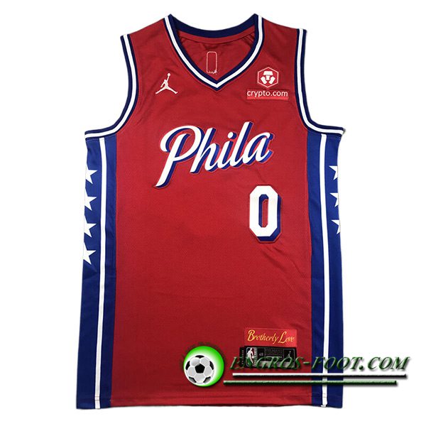 Maillot Philadelphia 76ers (MAXEY #0) 2023/24 Rouge/Bleu/Blanc