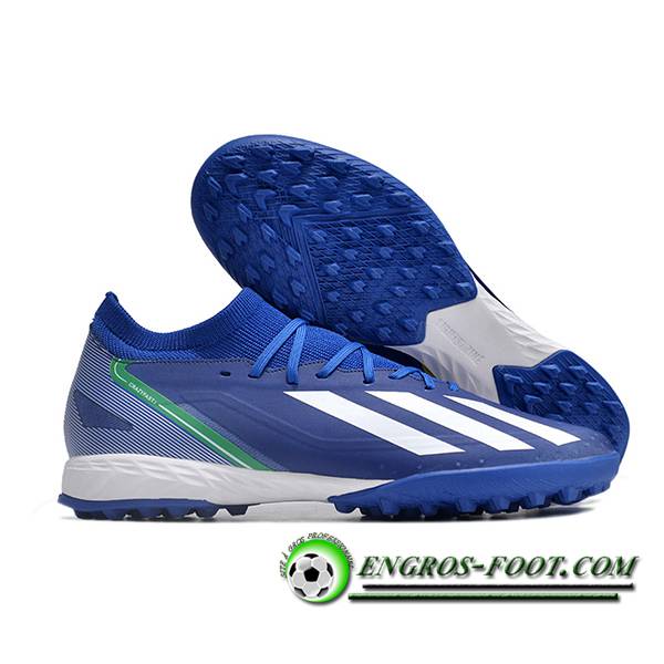 Adidas Chaussures de Foot X CRAZYFAST.3 TF BOOTS Bleu/Blanc