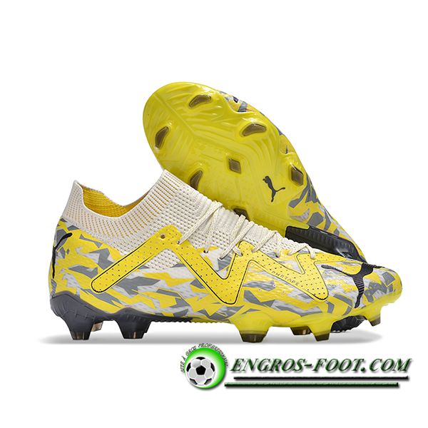 PUMA Chaussures de Foot Future Ultimate FG Jaune/Gris/Noir