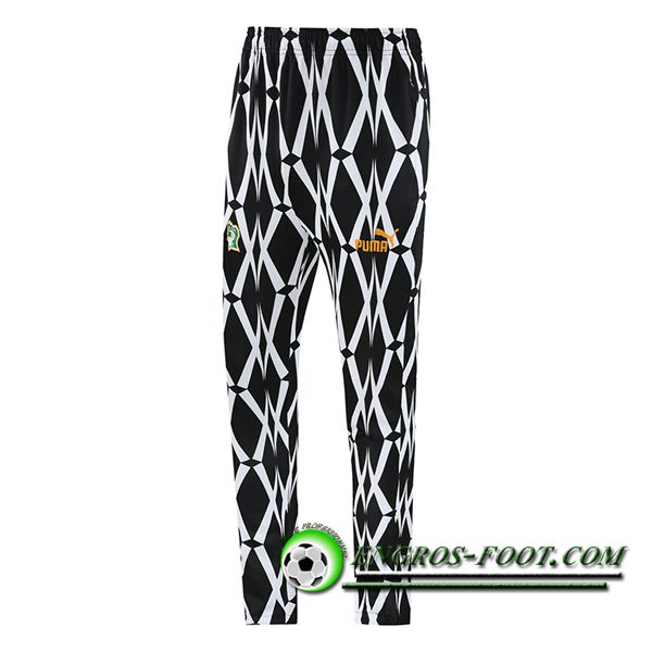 Pantalon Foot Ivory Coast Blanc/Noir 2023/2024