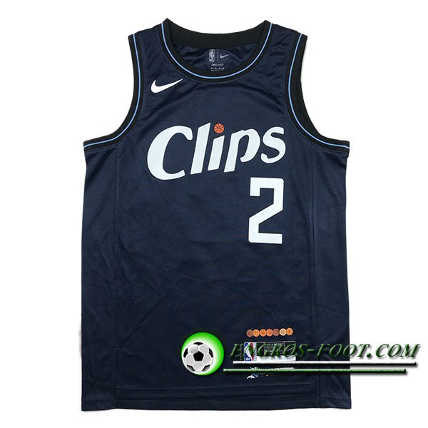 Maillot Los Angeles Clippers (LEONARD #2) 2023/24 Bleu Foncé