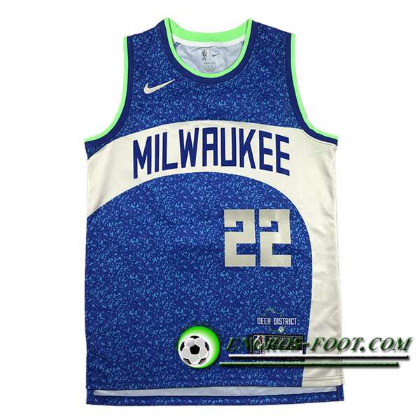 Maillot Milwaukee Bucks (MIDDLETON #22) 2023/24 Bleu/Blanc