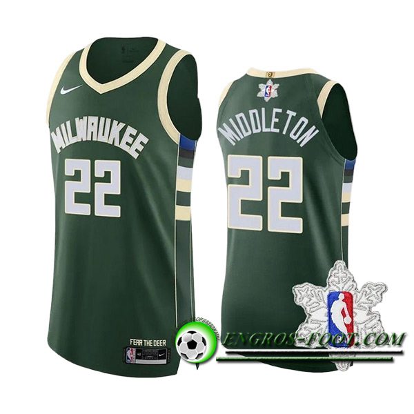 Maillot Milwaukee Bucks (MIDDLETON #22) 2023/24 Vert/Blanc