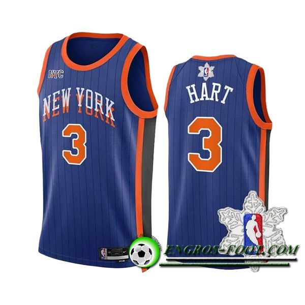 Maillot New York Knicks (HART #3) 2023/24 Bleu/Orange