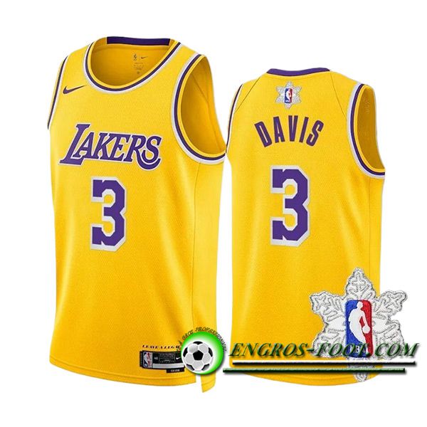 Maillot Los Angeles Lakers (DAVIS #3) 2023/24 Jaune/Pourpre