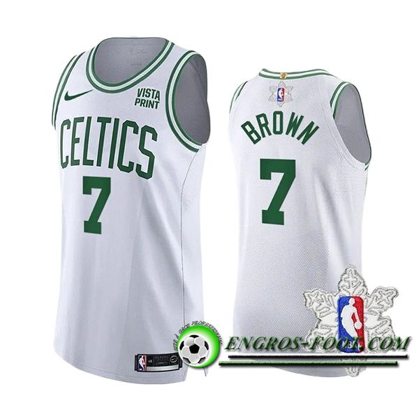 Maillot Boston Celtics (BROWN #7) 2023/24 Blanc/Vert -02