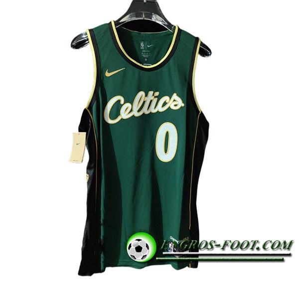 Maillot Boston Celtics (TATUM #0) 2023/24 Vert/Blanc/Noir