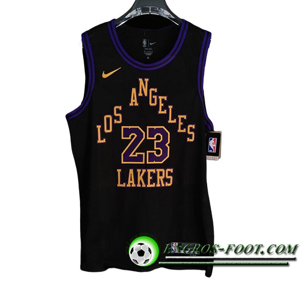 Maillot Los Angeles Lakers (DAVIS #23) 2023/24 Noir/Pourpre/Jaune