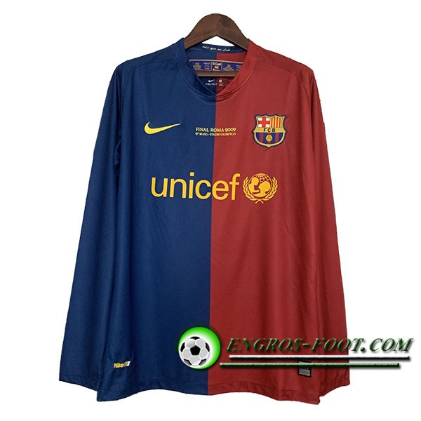 Maillot de Foot FC Barcelone Retro Domicile Manches Longues 2008/2009