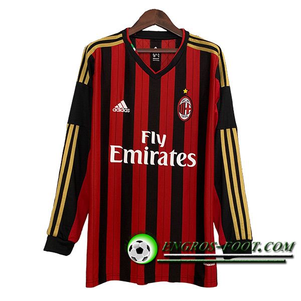 Maillot de Foot Milan AC Retro Domicile Manches Longues 2013/2014