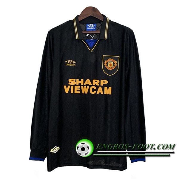 Maillot de Foot Manchester United Retro Exterieur Manches Longues 1993/1995