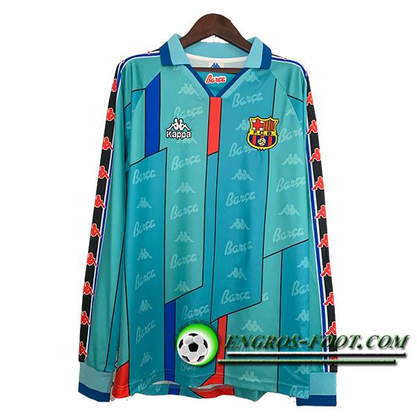 Maillot de Foot FC Barcelone Retro Exterieur Manches Longues 1996/1997