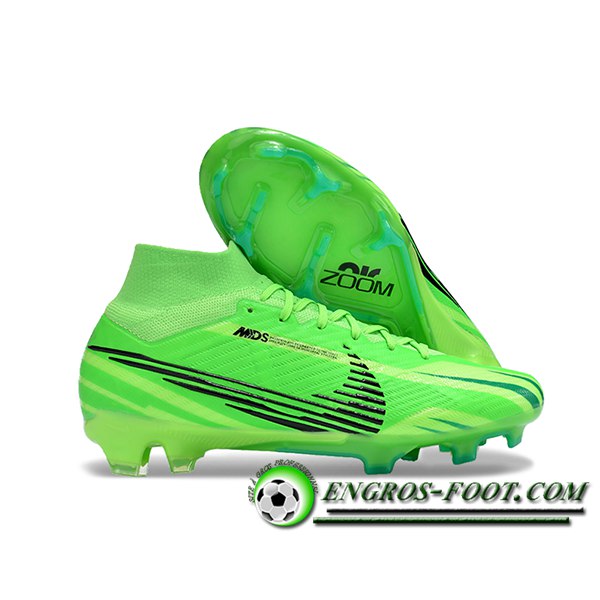 Nike Chaussures de Foot Zoom Superfly 9 MDS Elite FG Vert/Noir