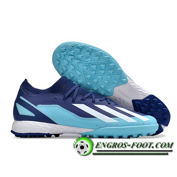 Adidas Chaussures de Foot X CRAZYFAST.3 TF BOOTS Bleu/Blanc