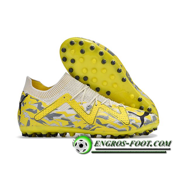 PUMA Chaussures de Foot Future Ultimate AG Jaune/Blanc/Gris