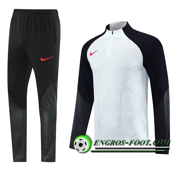 Ensemble Survetement de Foot Nike Blanc/Noir 2023/2024