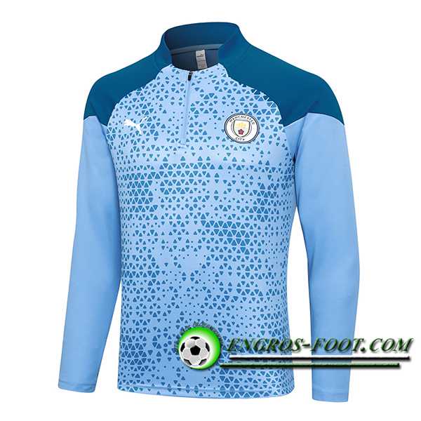 Sweatshirt Training Manchester City Bleu Clair 2023/2024 -03