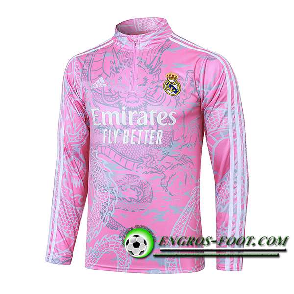 Sweatshirt Training Real Madrid Rose/Gris 2023/2024