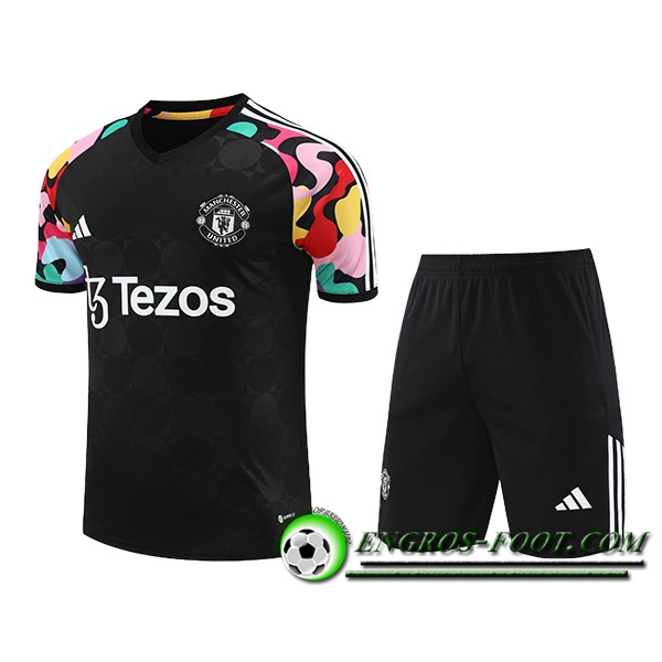 Ensemble Training T-Shirts + Shorts Manchester United Noir 2024/2025 -05