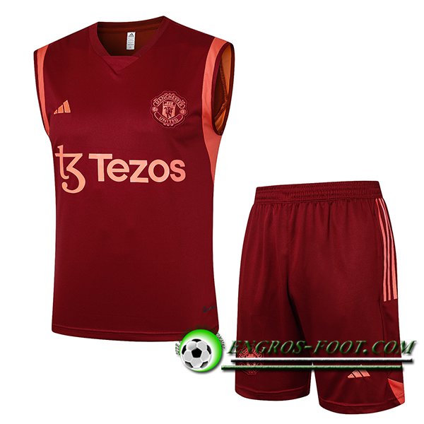 Ensemble Training Debardeur + Shorts Manchester United Rouge 2024/2025 -03