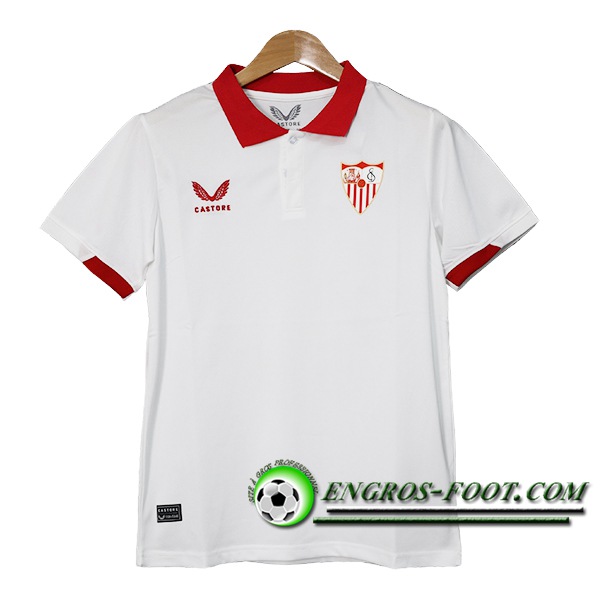 Polo Foot Seville Blanc/Rouge 2023/2024