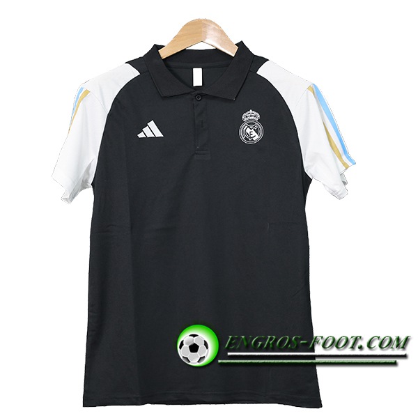 Polo Foot Real Madrid Noir/Blanc 2023/2024