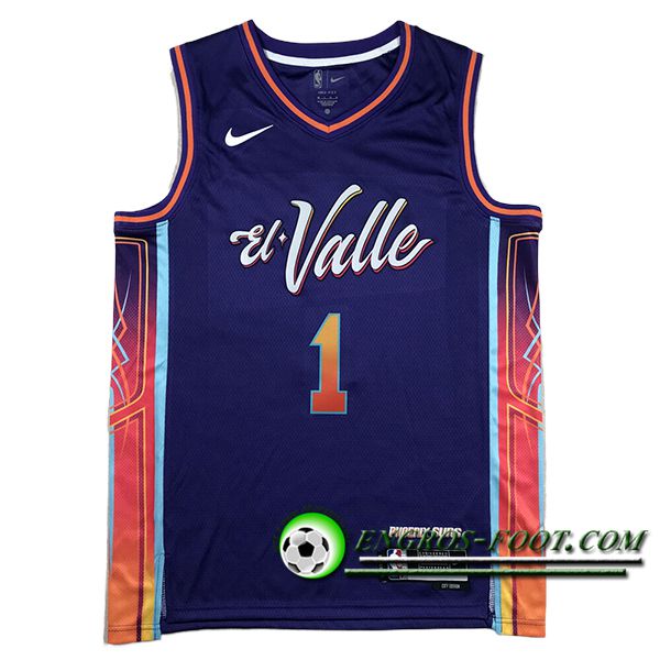 Maillot Phoenix Suns (BOOKER #1) 2023/24 Pourpre/Orange