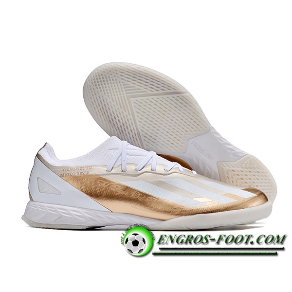 Adidas Chaussures de Foot X CRAZYFAST.1 IC BOOTS Blanc/Brun