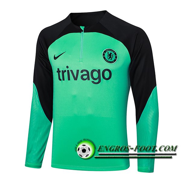 Sweatshirt Training FC Chelsea Vert/Noir 2023/2024