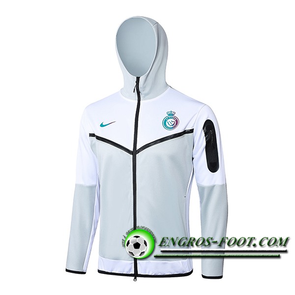 Veste A Capuche Al-Nassr Gris/Blanc/Noir 2023/2024